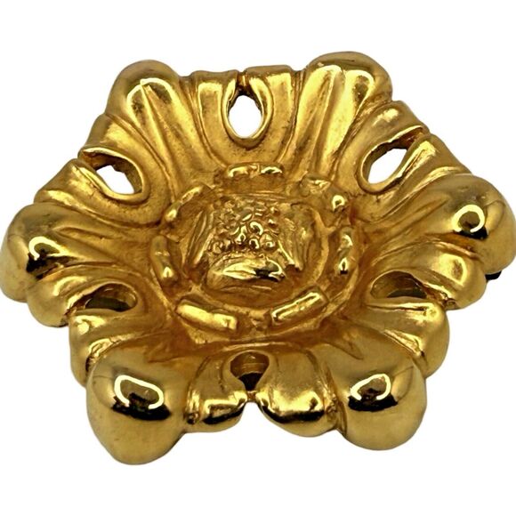 Erwin Pearl Gold Plated Floral Brooch Pin Statement Jewelry Elegant Signed RARE - Picture 12 of 16